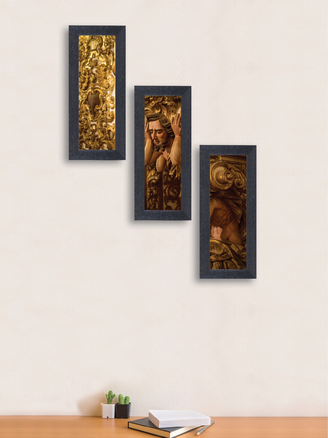 

nest ART Set of 3 Brown Abstract Wall Art