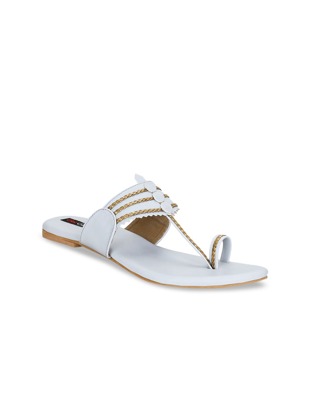 

Get Glamr Women Grey Solid One Toe Flats