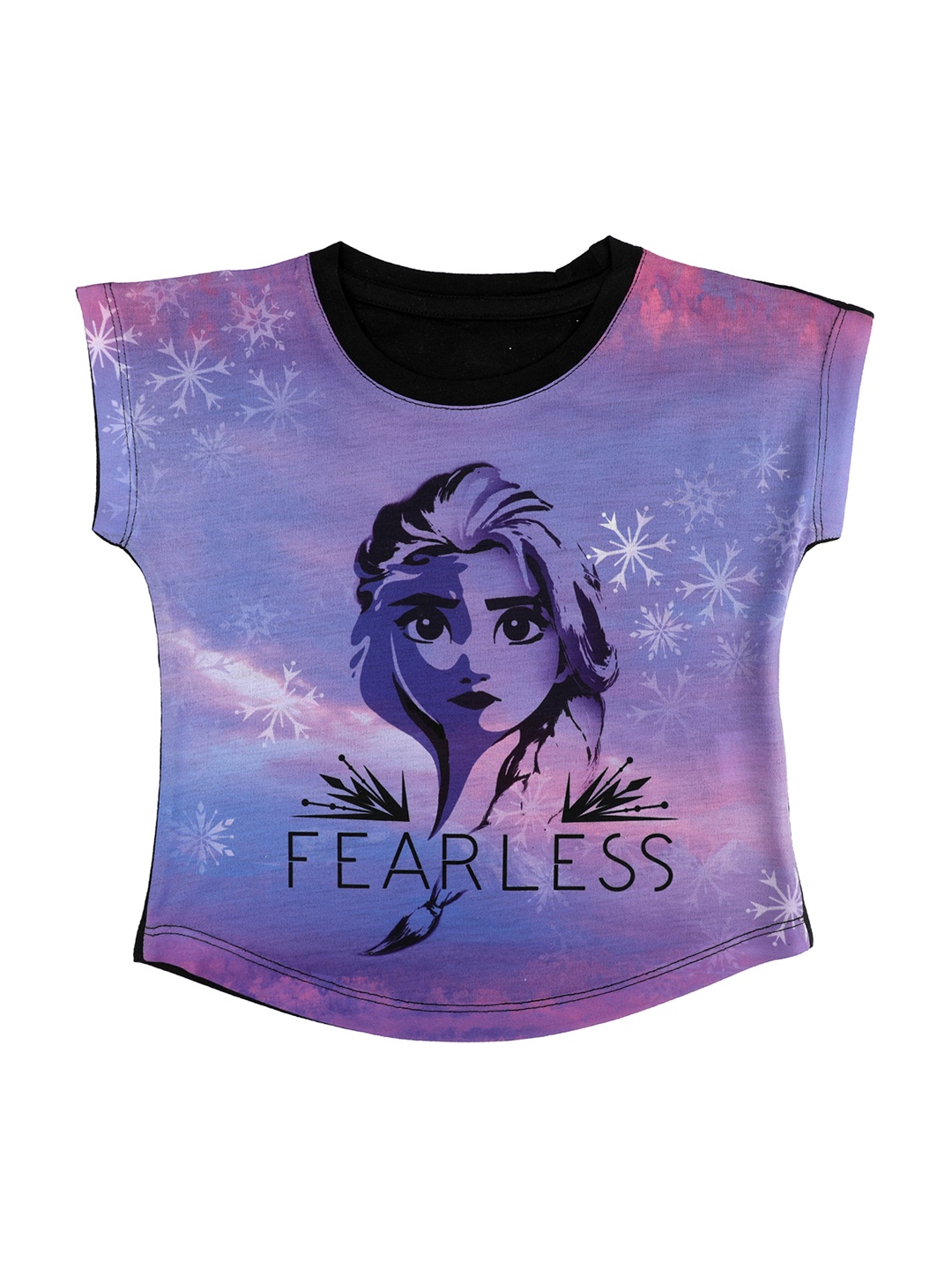 

Disney by Wear Your Mind Purple Printed Round Neck T-shirt