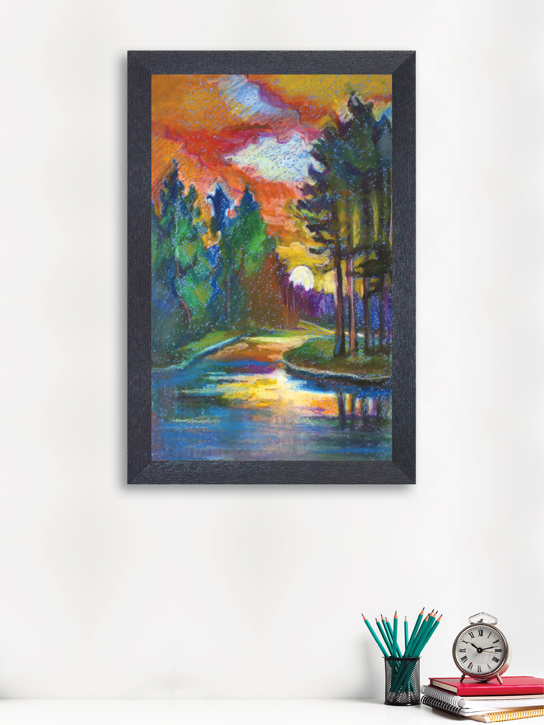 

nest ART Multicoloured Synthetic Wood Abstract Wall Art, Multi