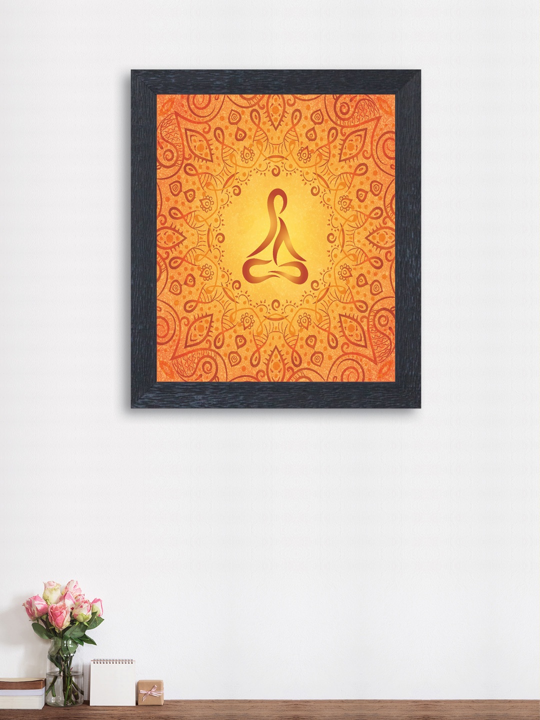 

nest ART Orange & Brown Synthetic Wood Abstract Hand-Painted Wall Arts