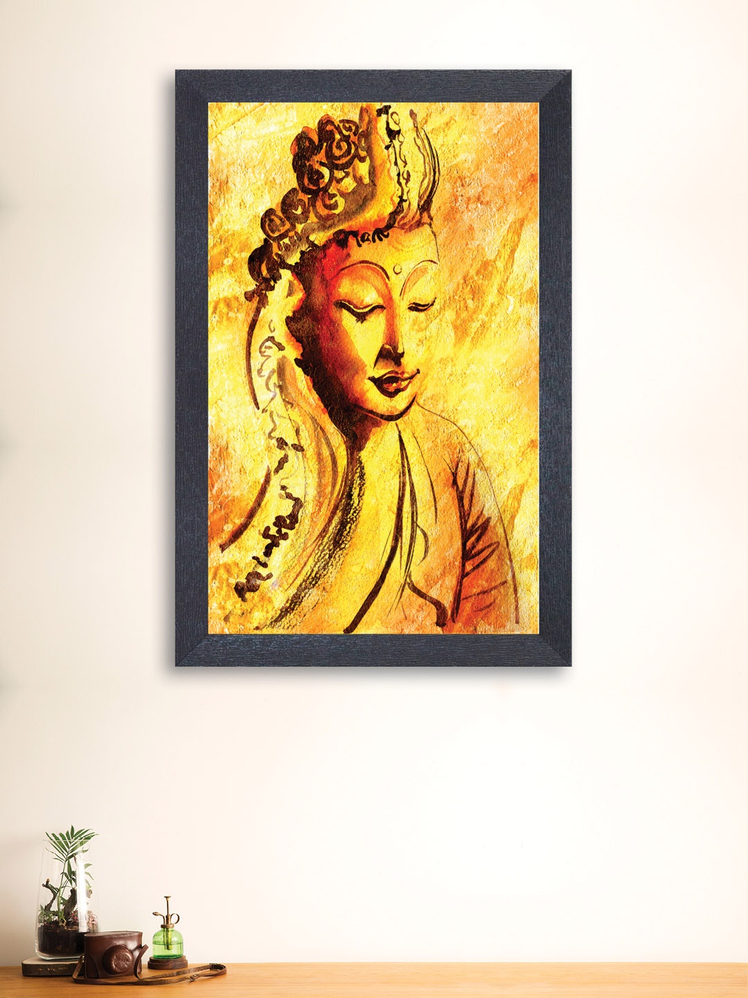 

nest ART Yellow Synthetic Wood Abstract Wall Art