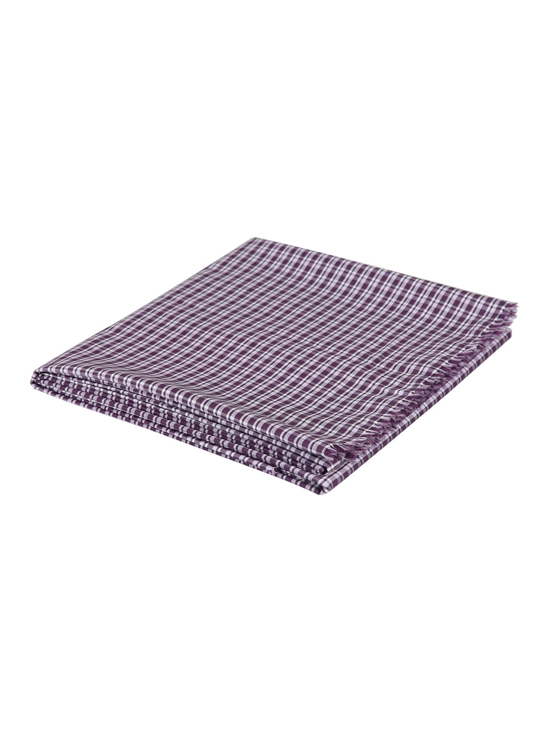 

LONDON CROSS Men Purple Checked Shirt Clothing Fabric