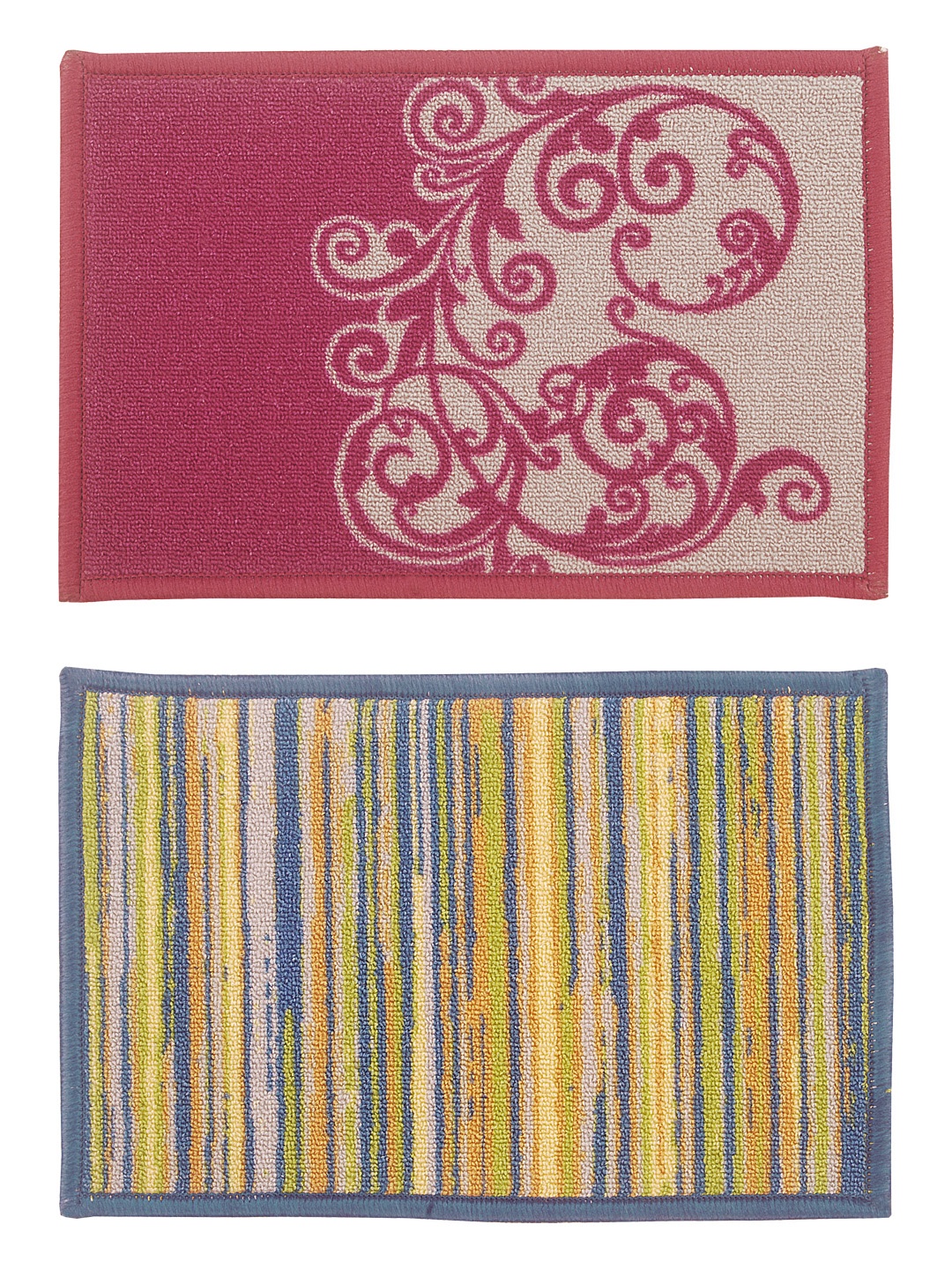 

BIANCA Set of 2 Multicoloured Printed Anti-Skid Doormats, Multi