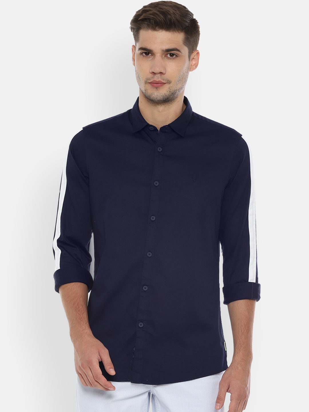 

Allen Solly Sport Men Navy Blue Regular Fit Solid Casual Shirt