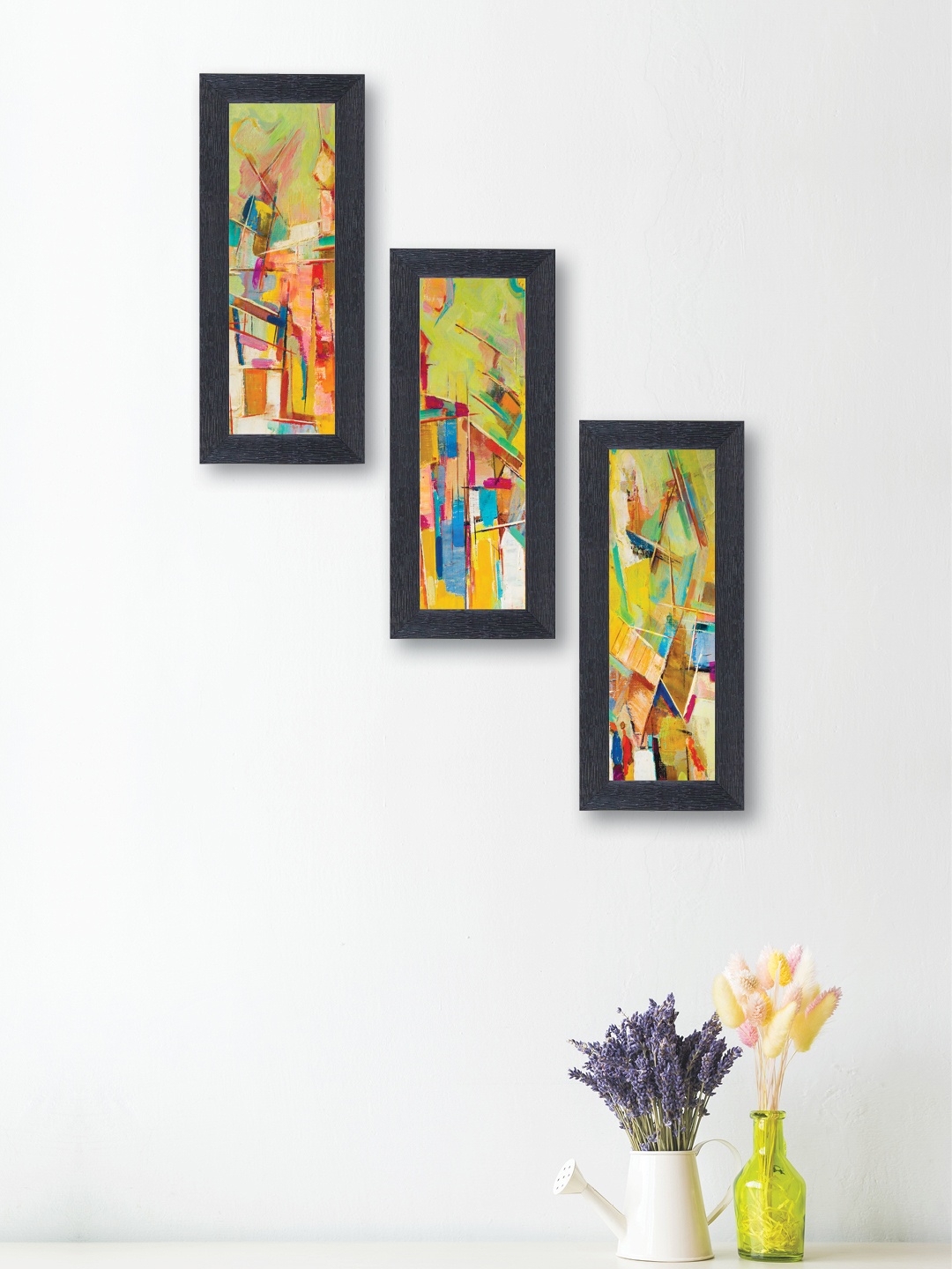 

nest ART Set of 3 Multicoloured Abstract Wall Arts, Multi