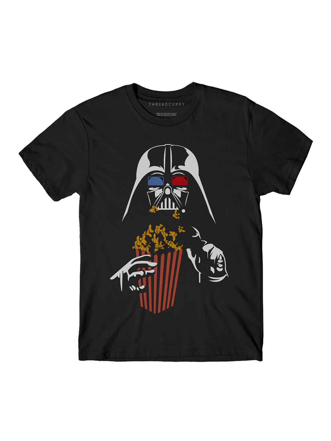

THREADCURRY Boys Black Comic Print Tshirt