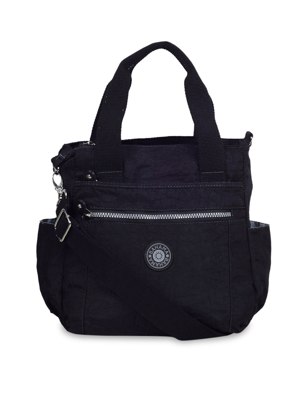 

BAHAMA Crinkle Range Black Solid Handheld Bag