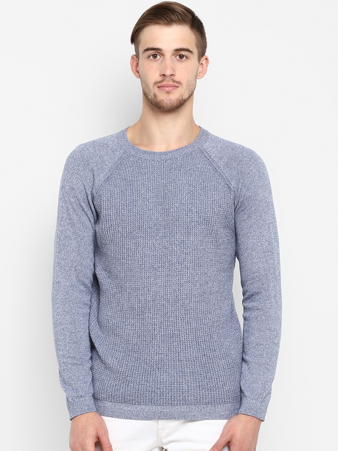 

Red Tape Men Blue Solid Sweater