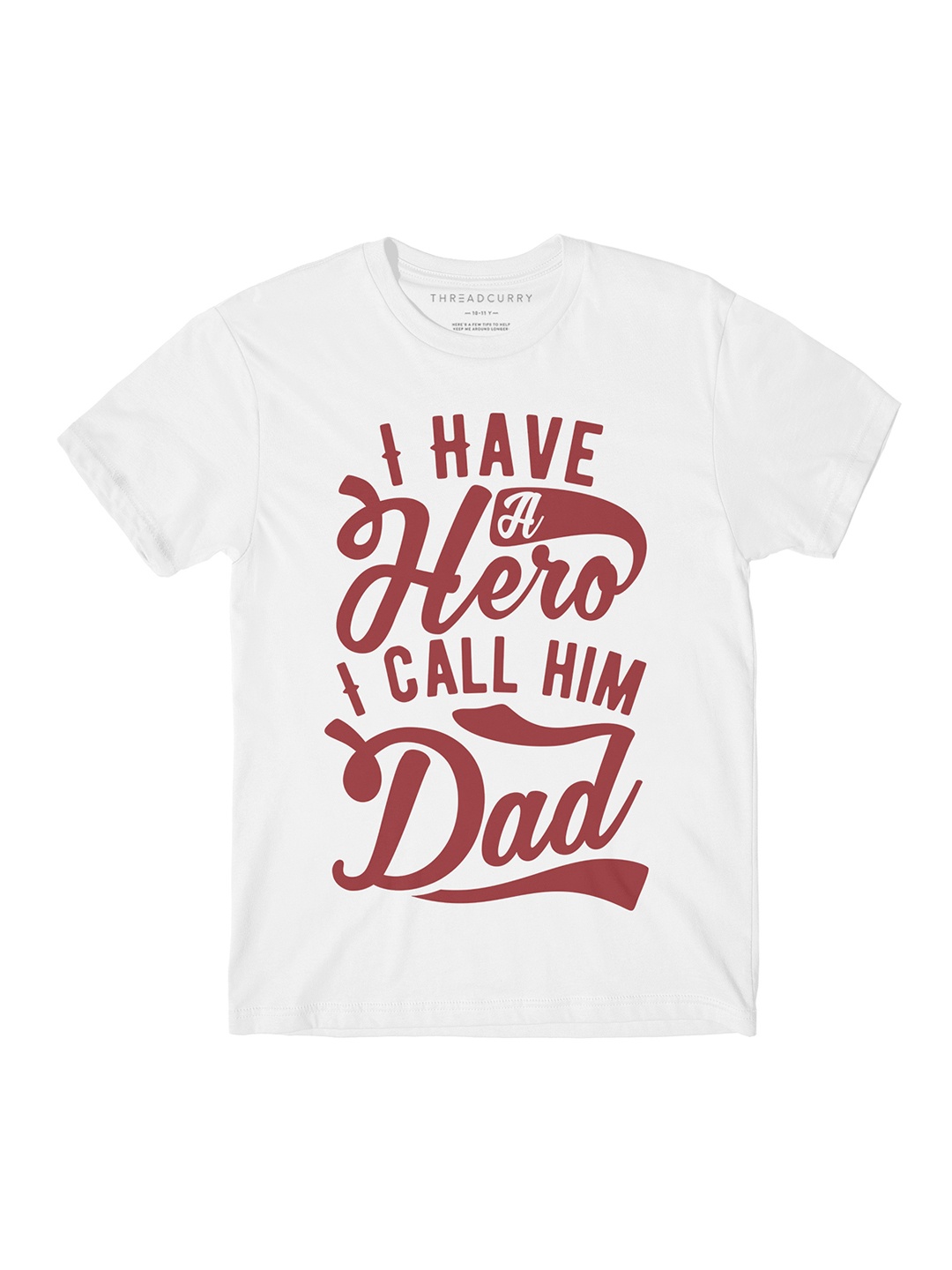 

THREADCURRY Boys White Printed Round Neck T-shirt