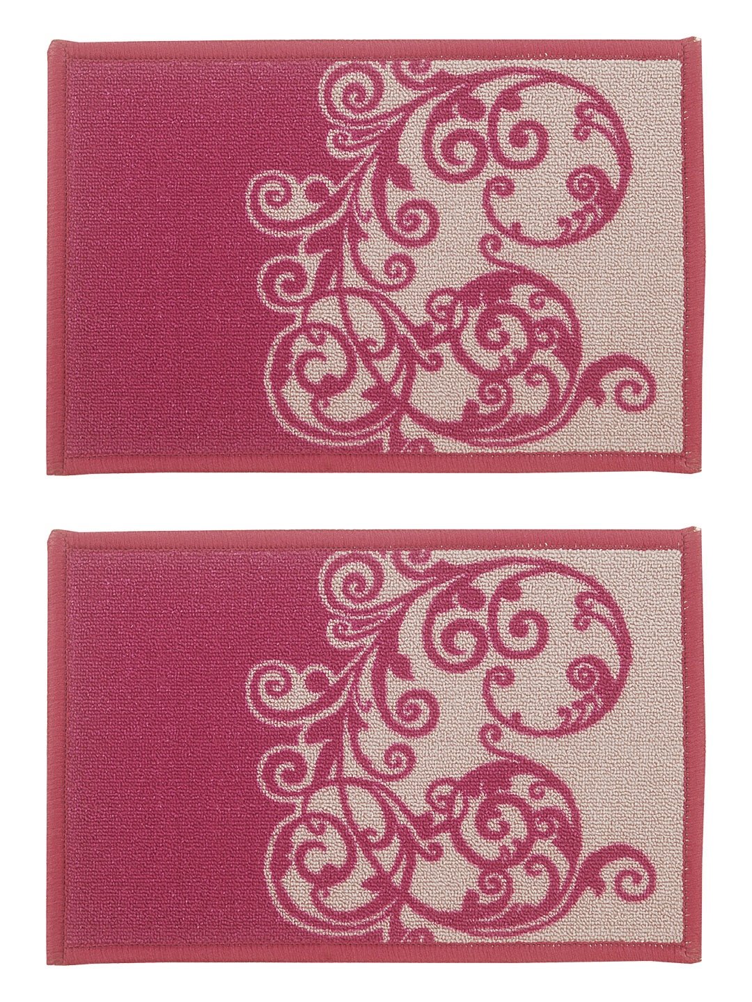 

BIANCA Set of 2 Grey & Purple Patterned Anti-Skid Doormats