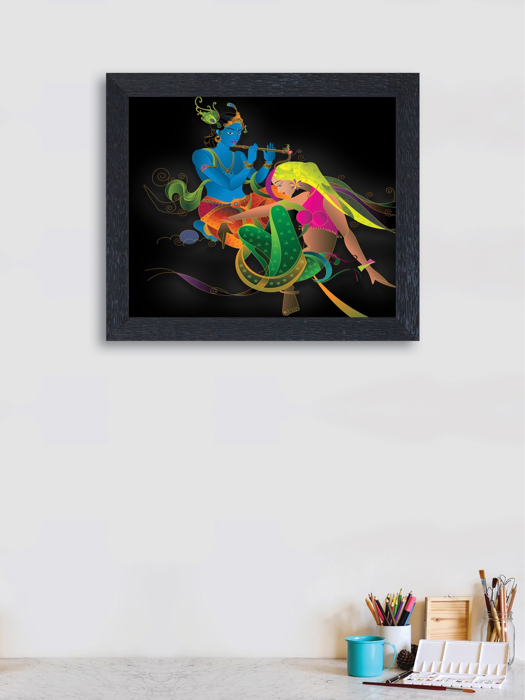 

nest ART Multicoloured Radha Krishna Wall Art, Multi