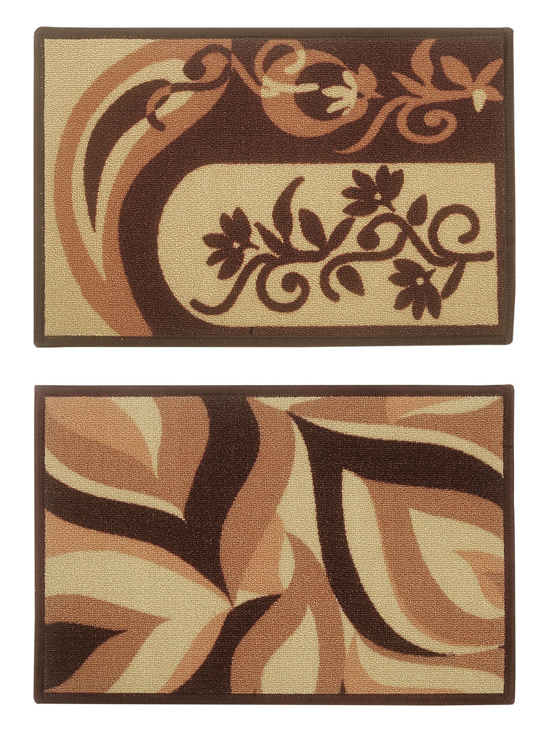 

BIANCA Set of 2 Beige & Brown Patterned Anti-Skid Doormats