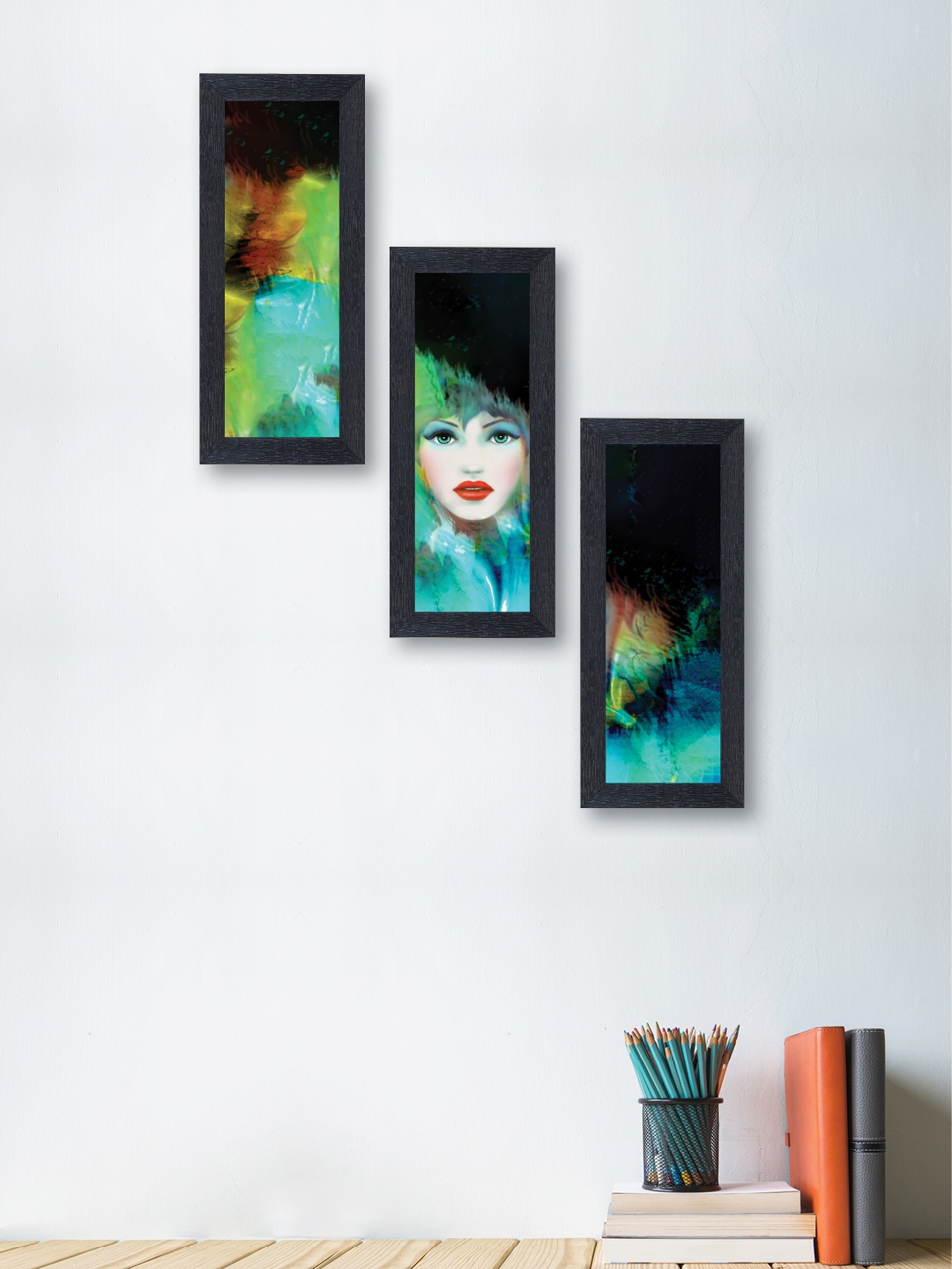 

nest ART Set of 3 Multicoloured Abstract Wall Arts, Multi