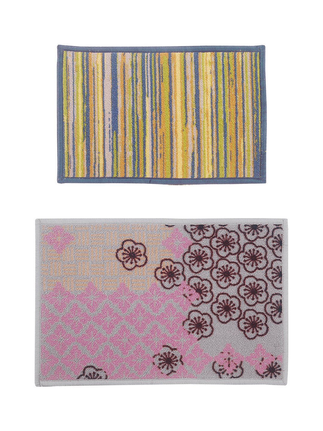 

BIANCA Set of 2 Patterned Anti-Skid Doormats, Multi