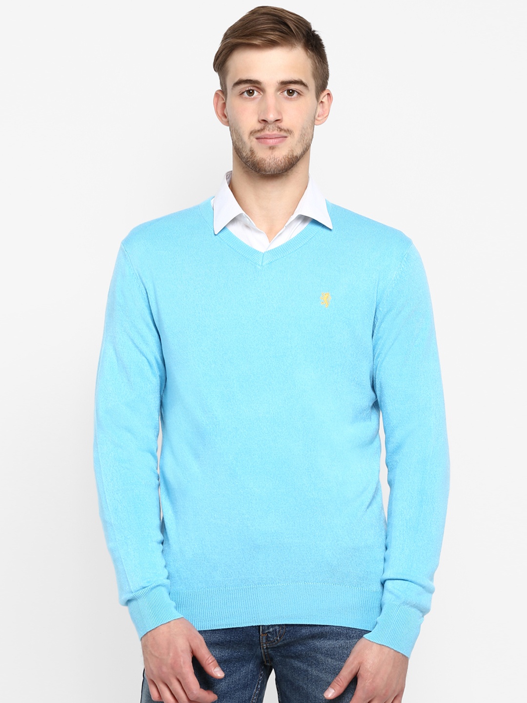 

Red Tape Men Blue Solid Sweater