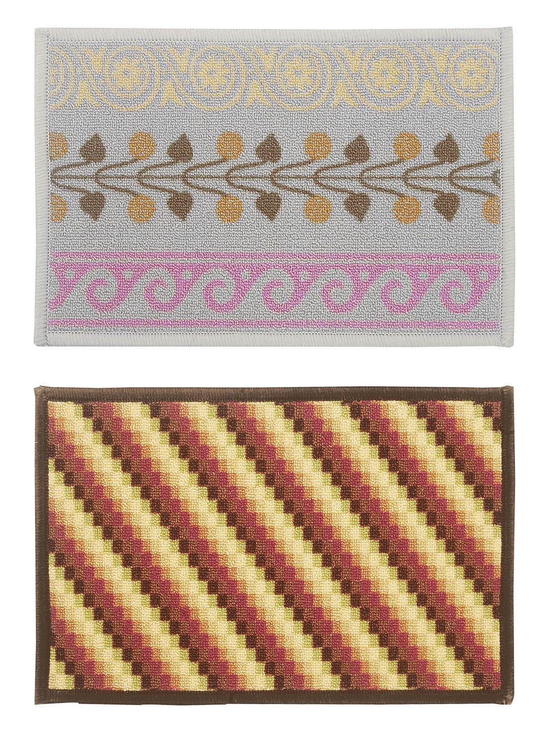 

BIANCA Set of 2 Patterned Anti-Skid Doormats, Multi