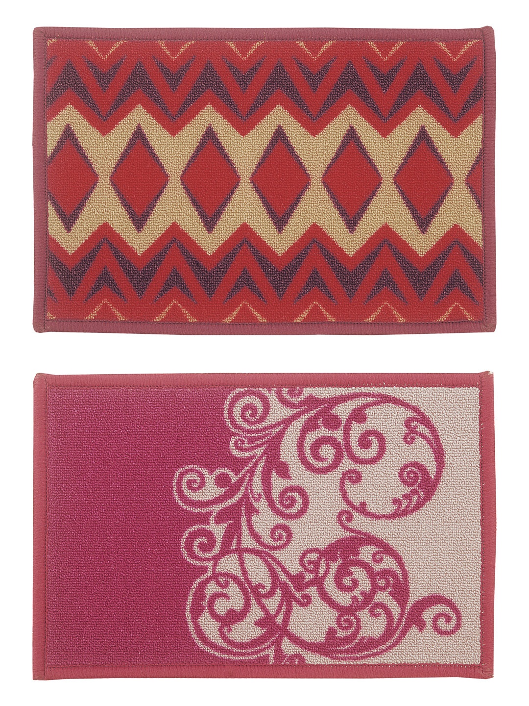 

BIANCA Set of 2 Patterned Anti-Skid Doormats, Multi