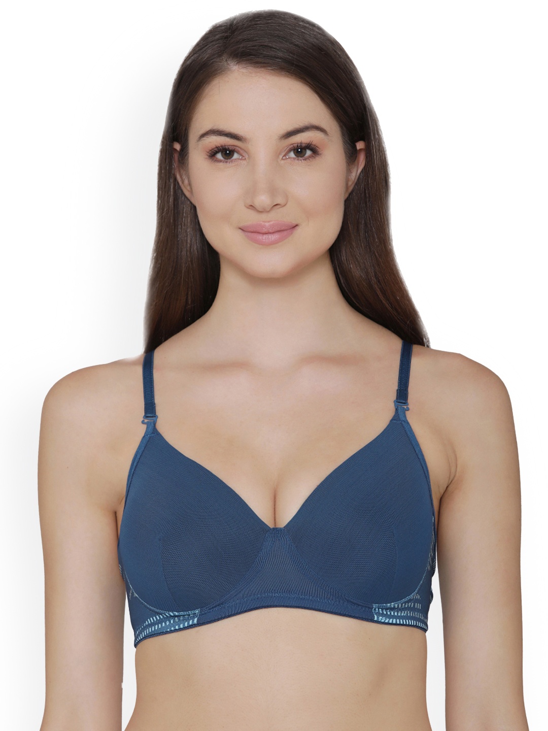

Clovia Padded Non-Wired Multiway T-Shirt Bra, Navy blue