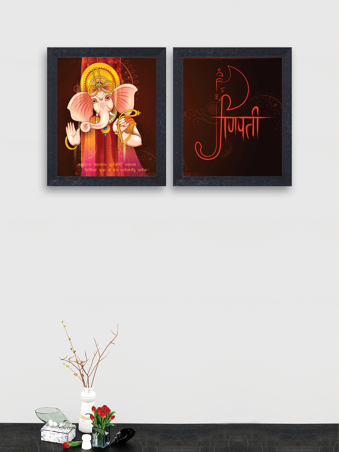 

nest ART Set of 2 Multicoloured Lord Ganesha Wall Arts, Multi