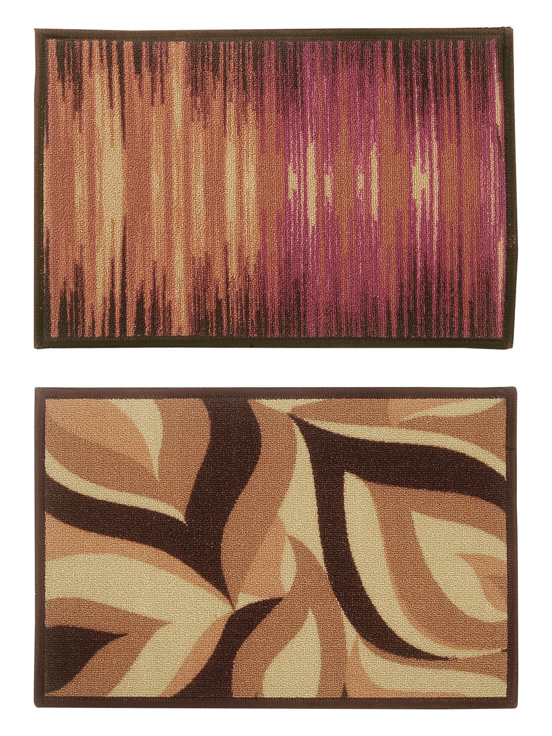 

BIANCA Set of 2 Brown & Orange Printed Anti-Skid Doormats
