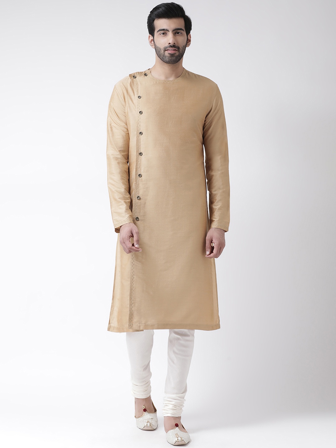 

KISAH Men Beige Solid Straight Kurta