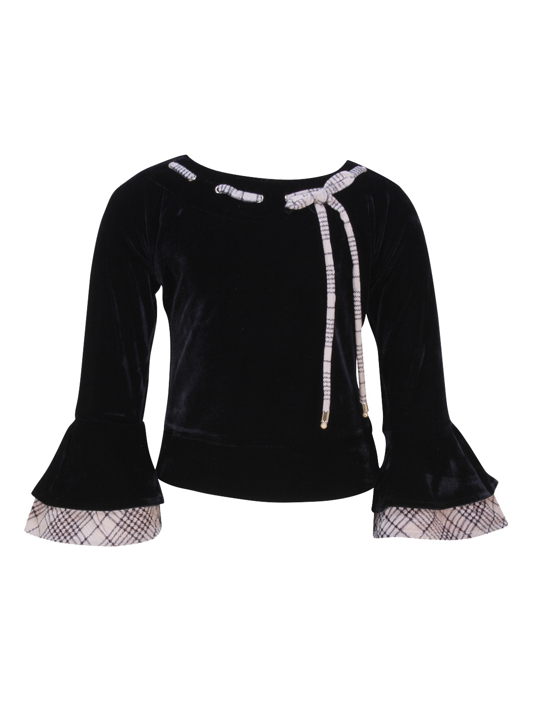

CUTECUMBER Girls Black Solid Top