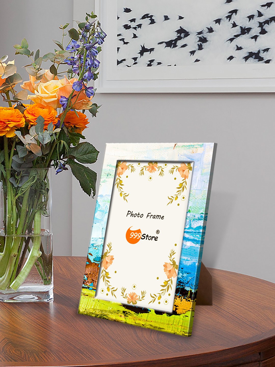 

999Store Multicoloured Abstract Printed Photo Frame, Multi