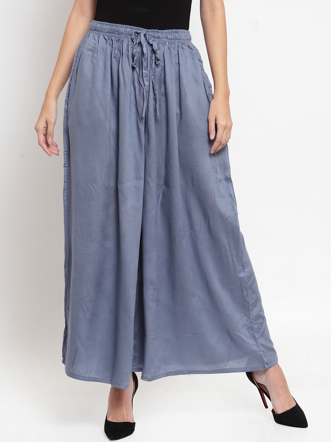 

Clora Creation Women Grey Solid Flared Palazzos