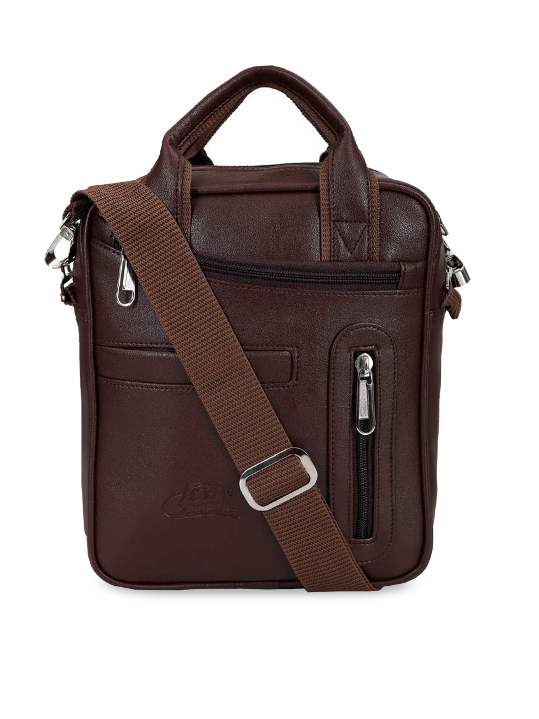 

Leather World Unisex Brown Solid Messenger Bag