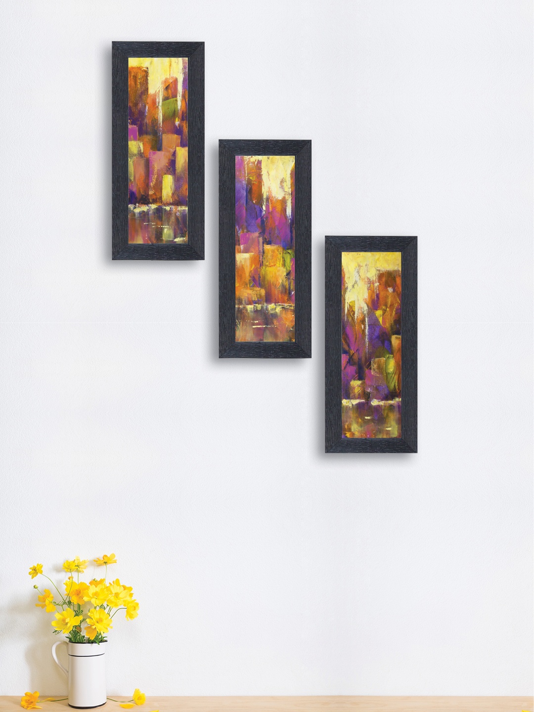 

nest ART Set of 3 Multicoloured Abstract Wall Arts, Multi