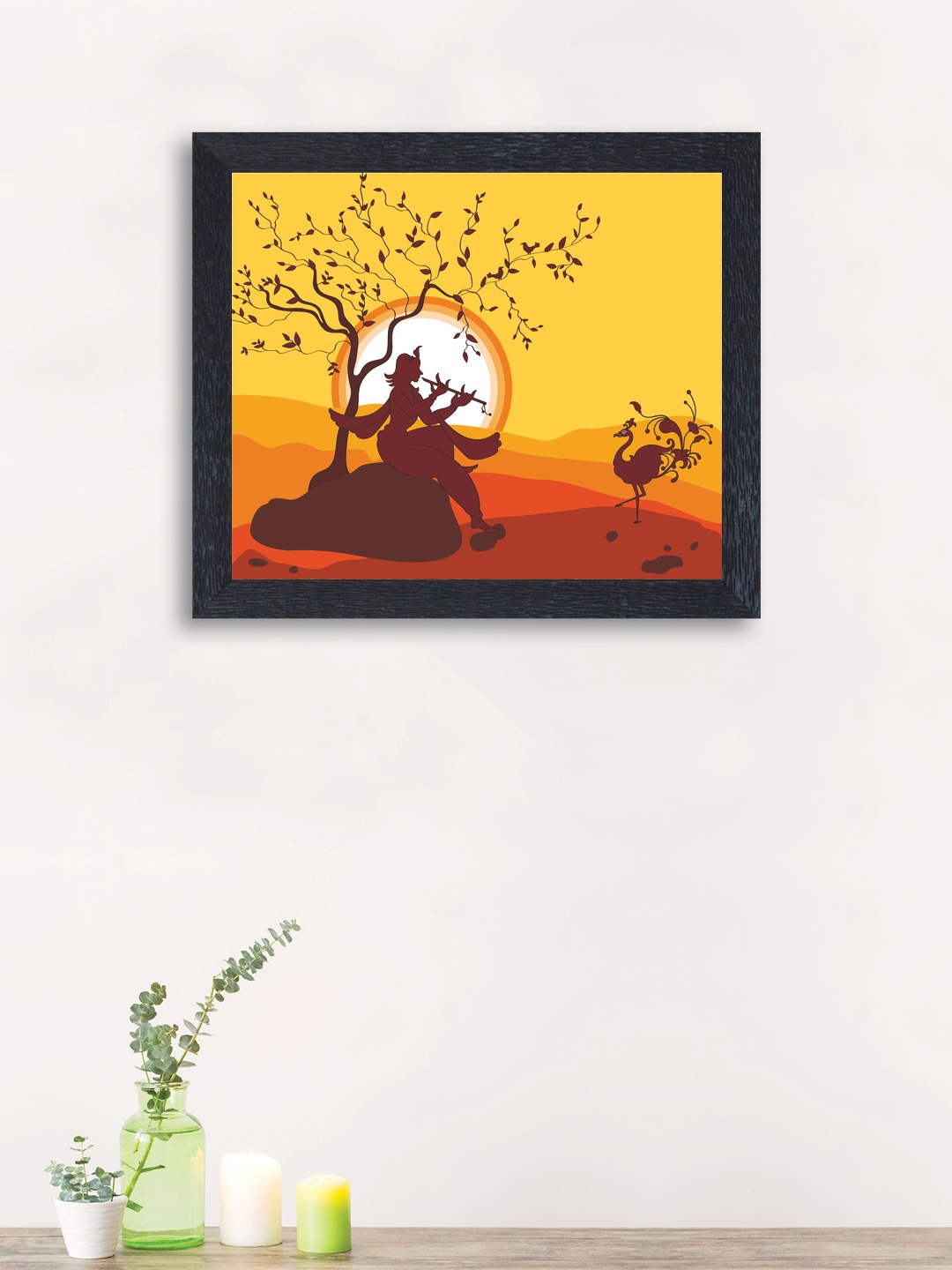 

nest ART Multicoloured Synthetic Wood Shri Krishna Hand-Painted Wall Art, Multi