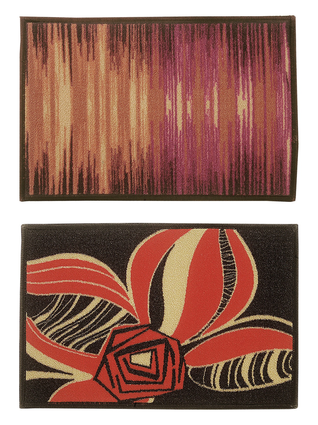 

BIANCA Set of 2 Patterned Anti-Skid Doormats, Multi