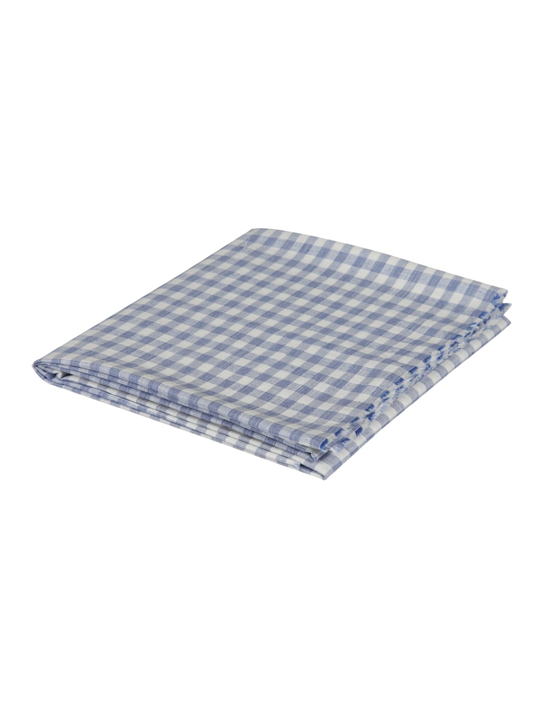 

LONDON CROSS Men Blue & Off- White Checked Shirt Clothing Fabric