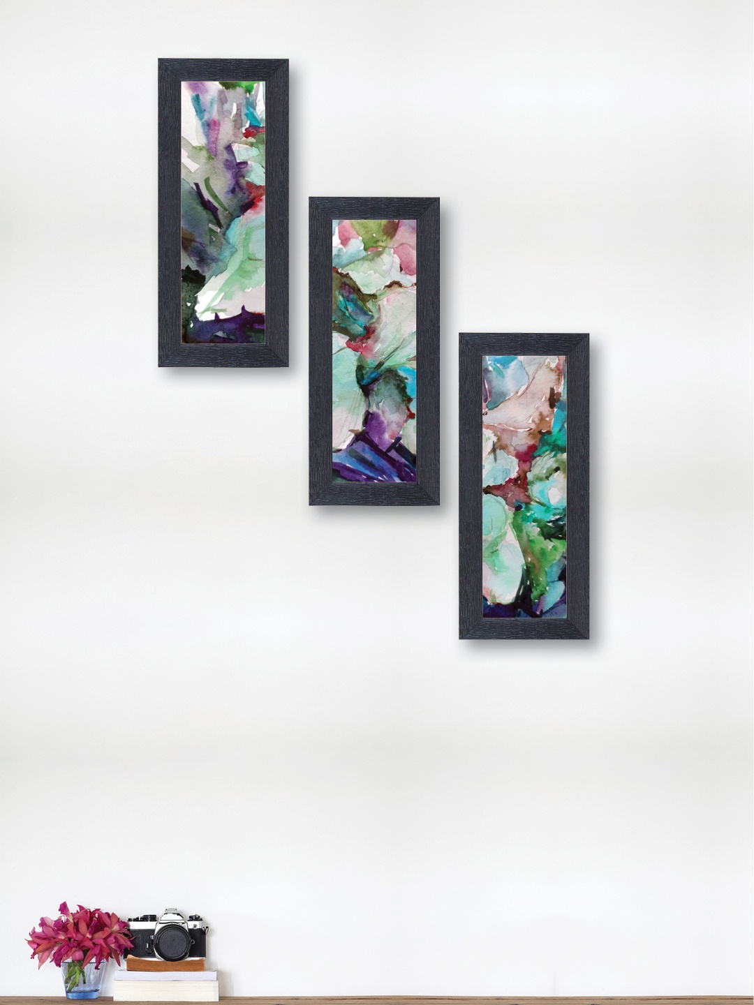 

nest ART Set of 3 Multicoloured Abstract Wall Arts, Multi