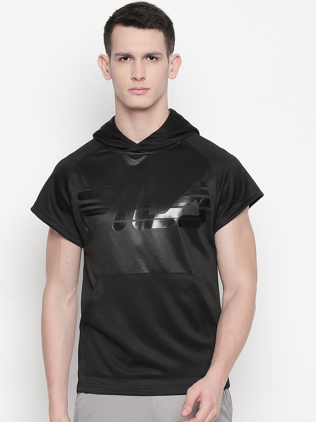 

FILA Men Black Printed Jacket