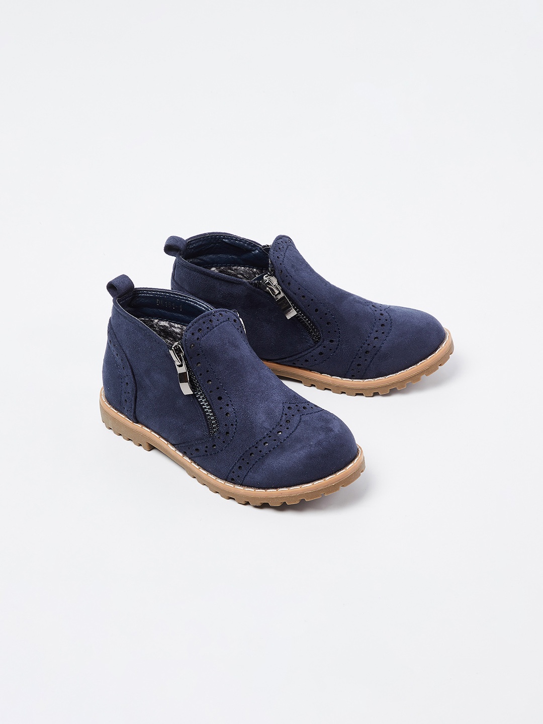 

Fame Forever by Lifestyle Girls Navy Blue Solid Synthetic Mid-Top Slip-On Sneakers