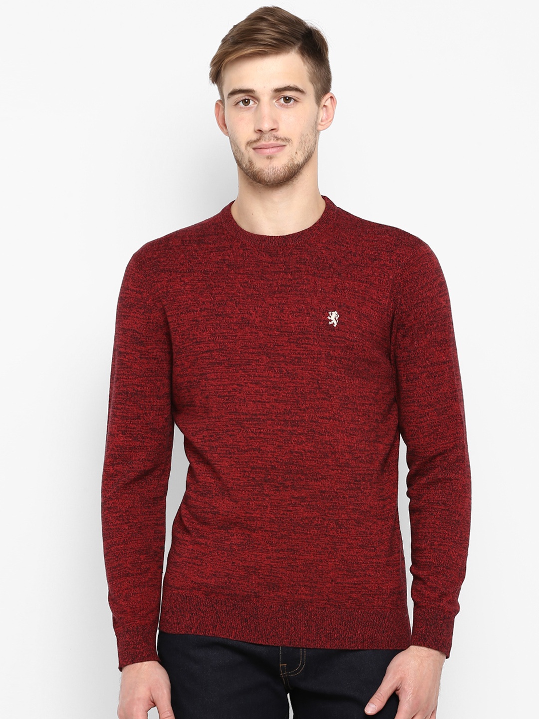 

Red Tape Men Red Solid Sweater