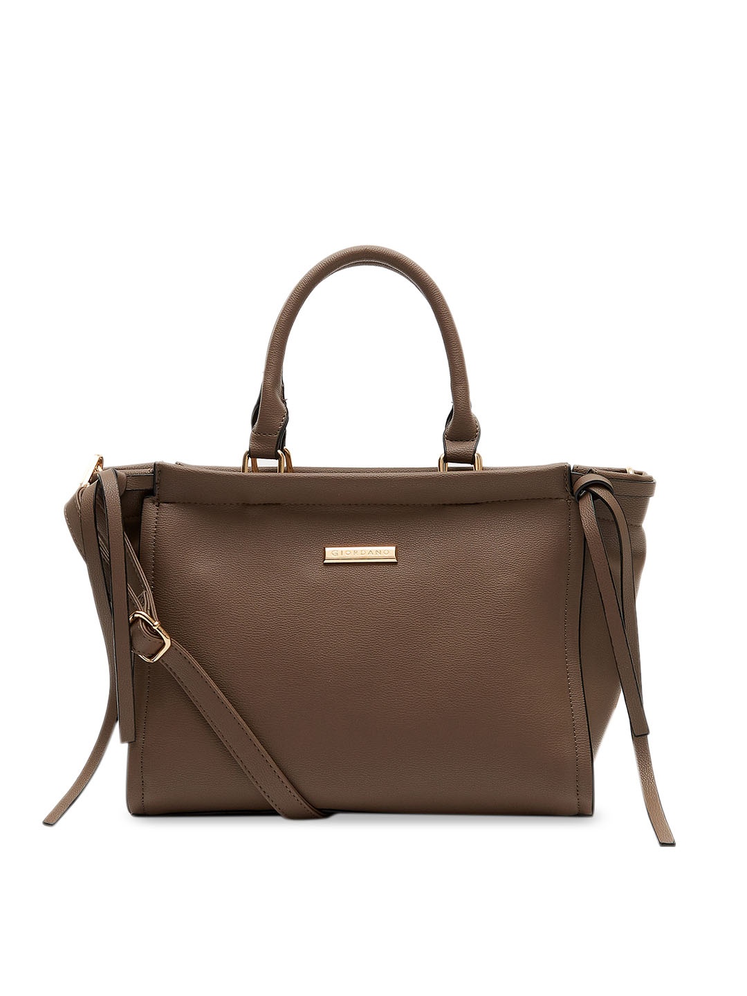 

GIORDANO Grey Solid Handheld Bag, Brown