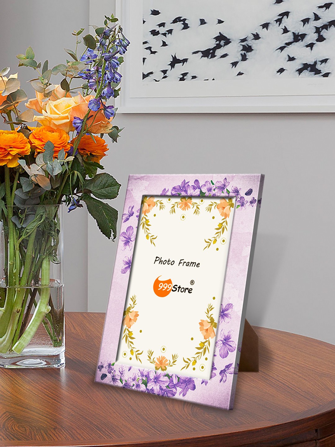 

999Store Violet Printed Photo Frame