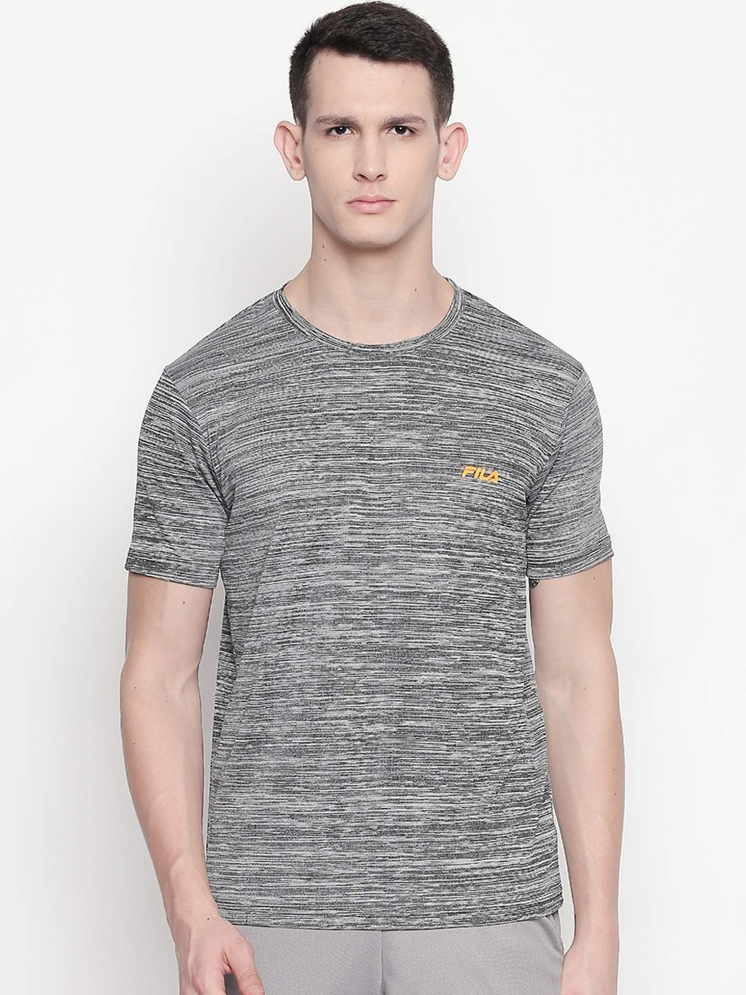

FILA Men Grey Solid Round Neck GIAMPIERO T-shirt