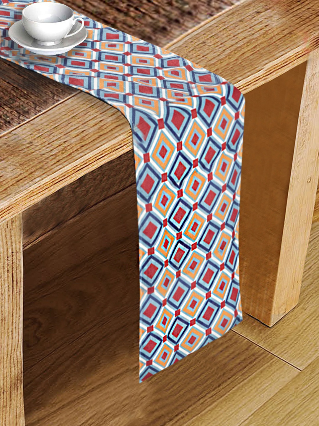 

HOUZZCODE Unisex Multicoloured Geometric Table Runner, Multi