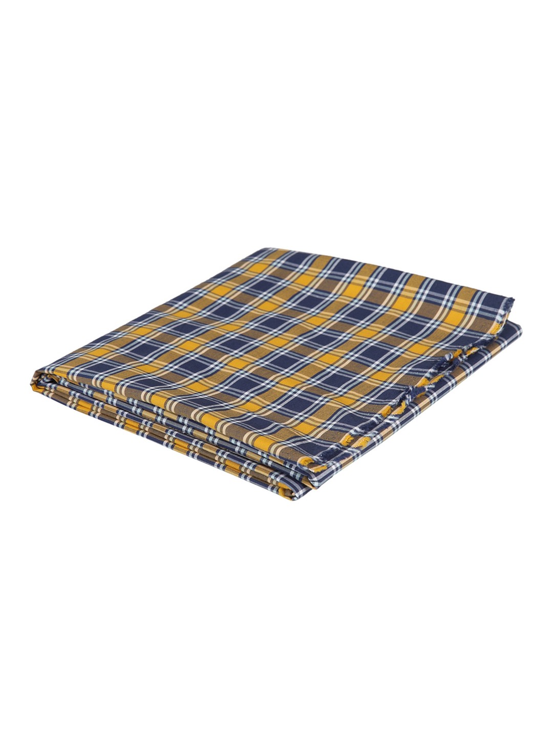

LONDON CROSS Men Yellow & Blue Checked Shirt Clothing Fabric