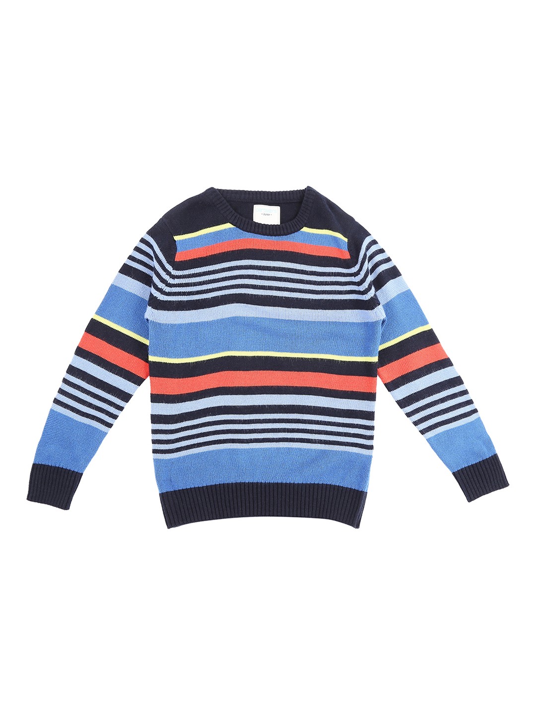 

Pantaloons Junior Boys Blue Striped Sweater, Multi