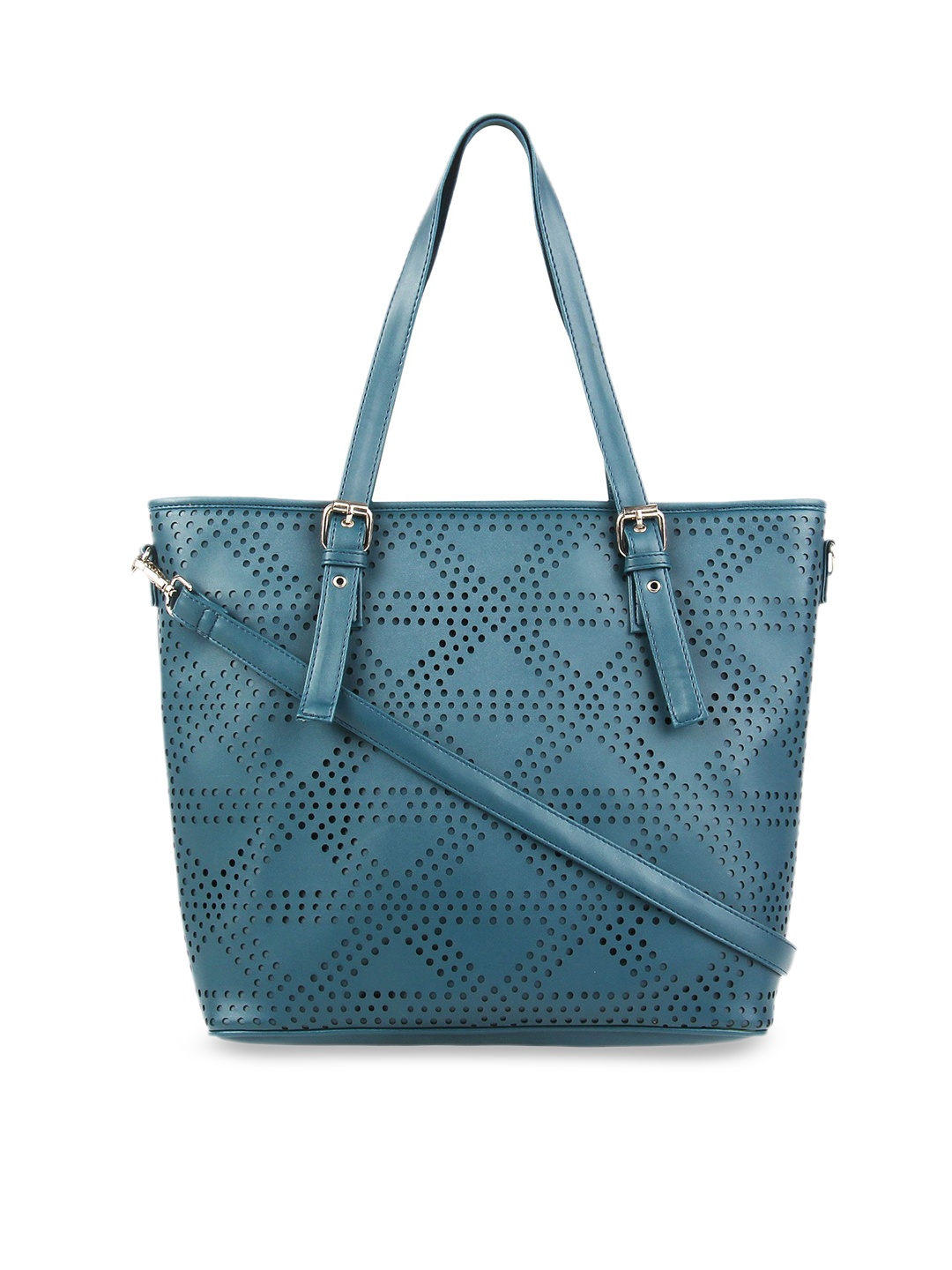 

Toteteca Blue Textured Shoulder Bag