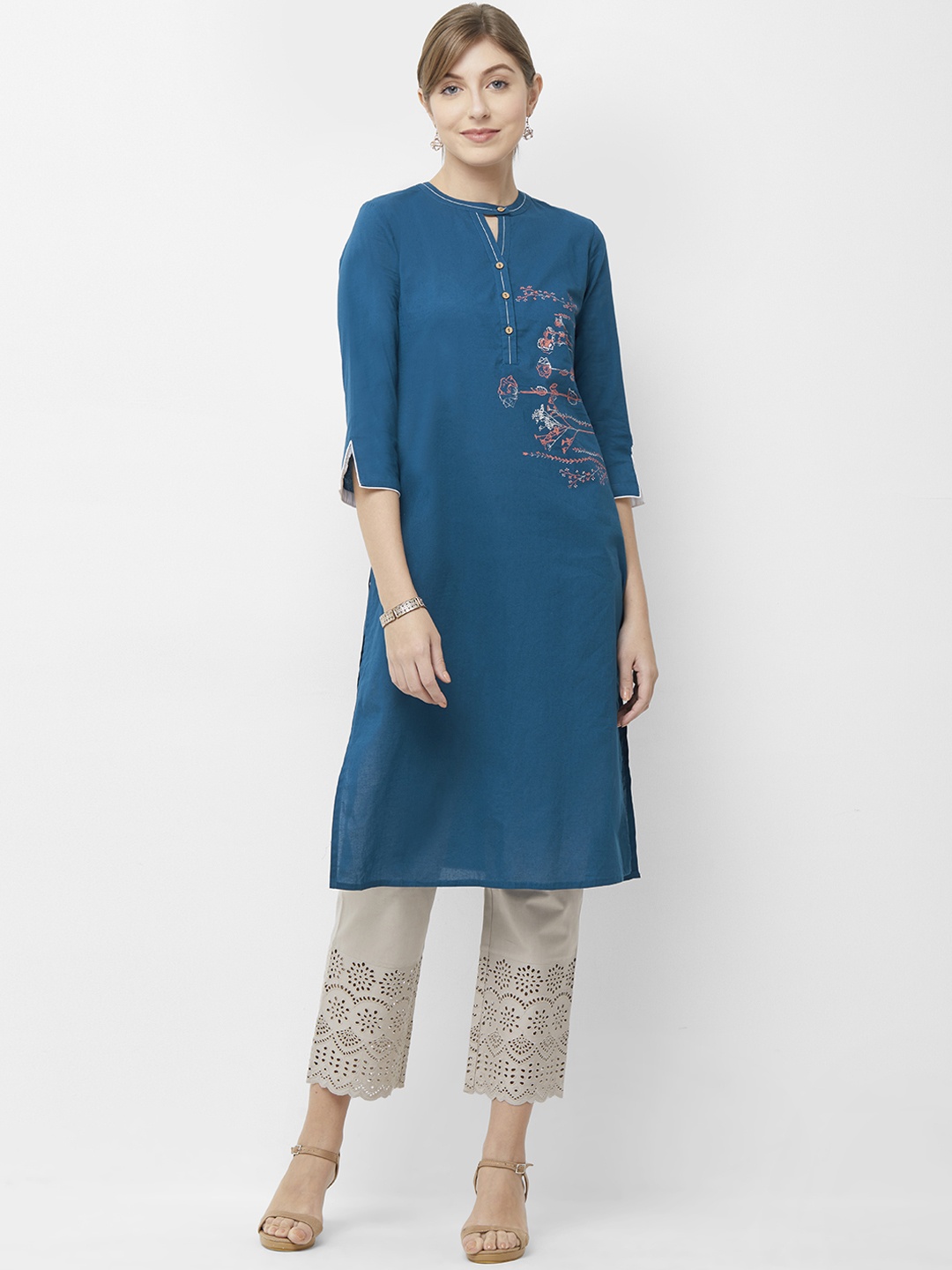 

Naari Women Blue Solid Kurta
