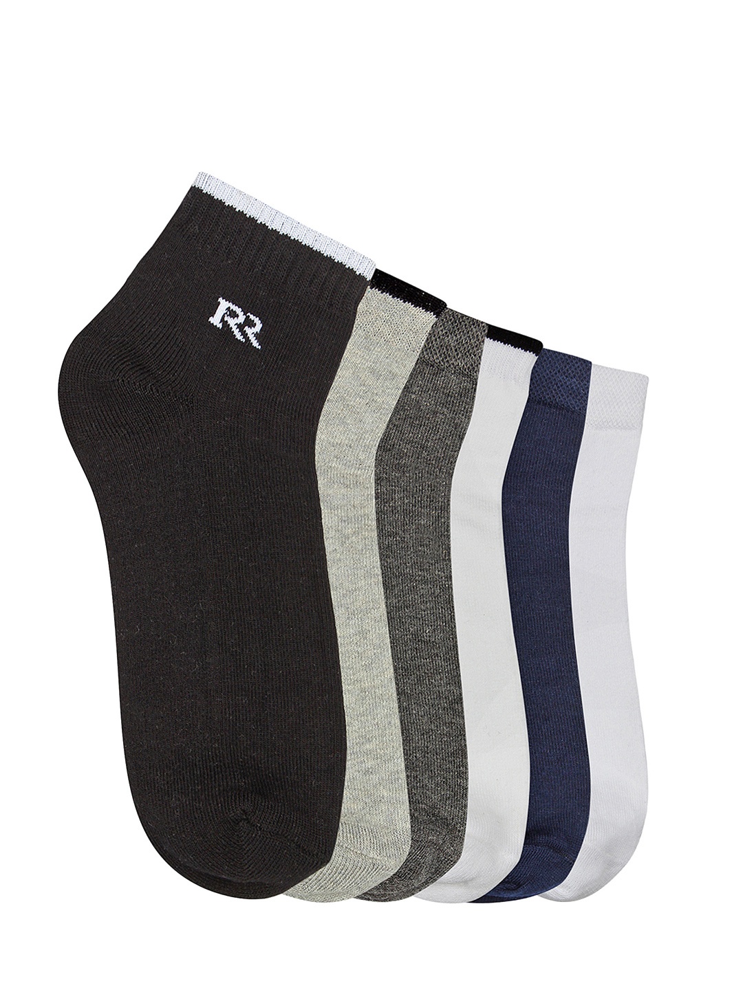 

ROMEO ROSSI Unisex Pack of 6 Assorted Ankle-length Socks