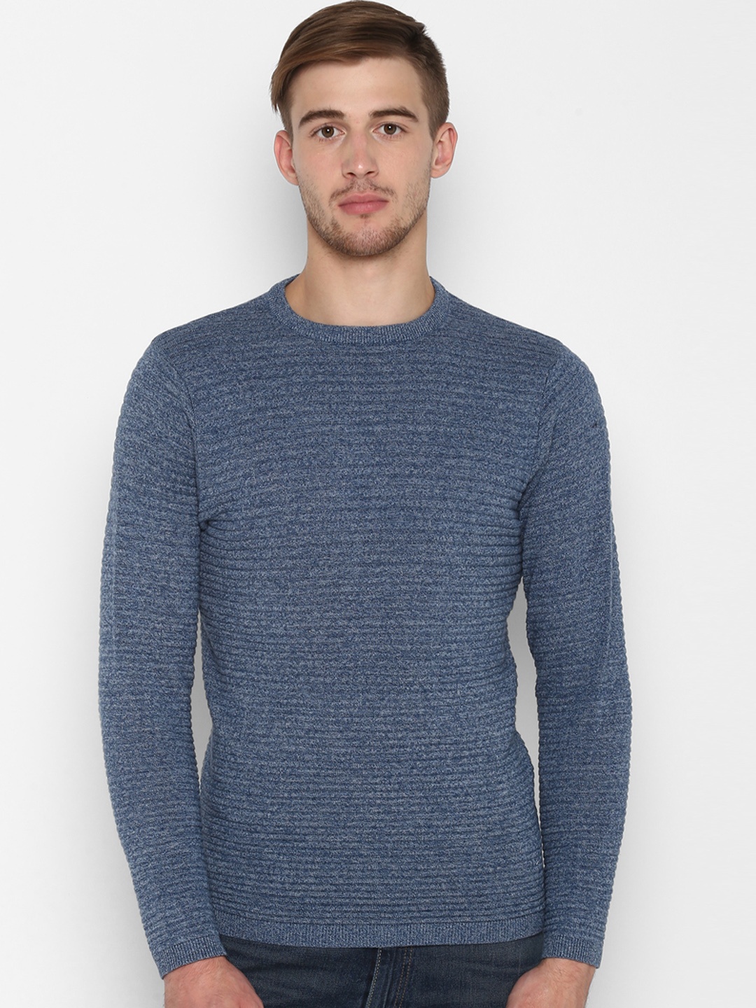 

Red Tape Men Blue Solid Sweater