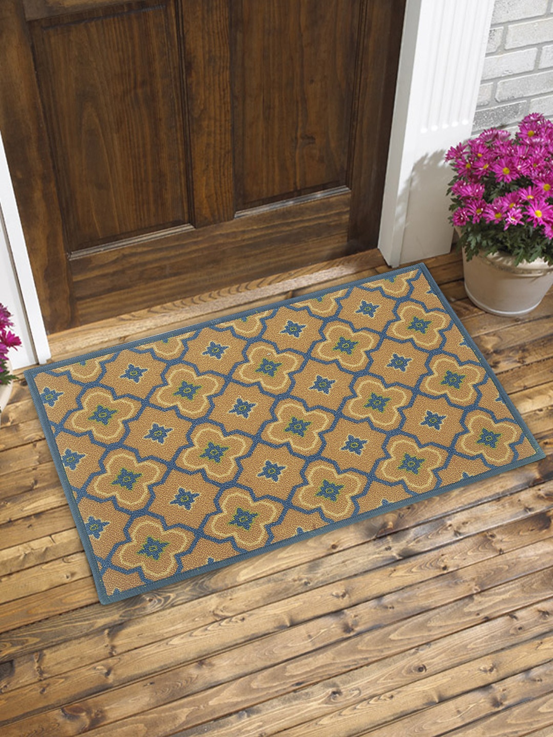 

BIANCA Set of 2 Patterned Anti-Skid Doormats, Multi