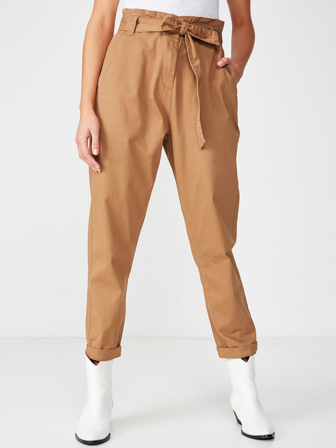 

COTTON ON Women Brown Regular Fit Mid-Rise Clean Look Jeans